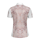 Rose Gold Leopard Print Short Sleeve Women Polo Shirt