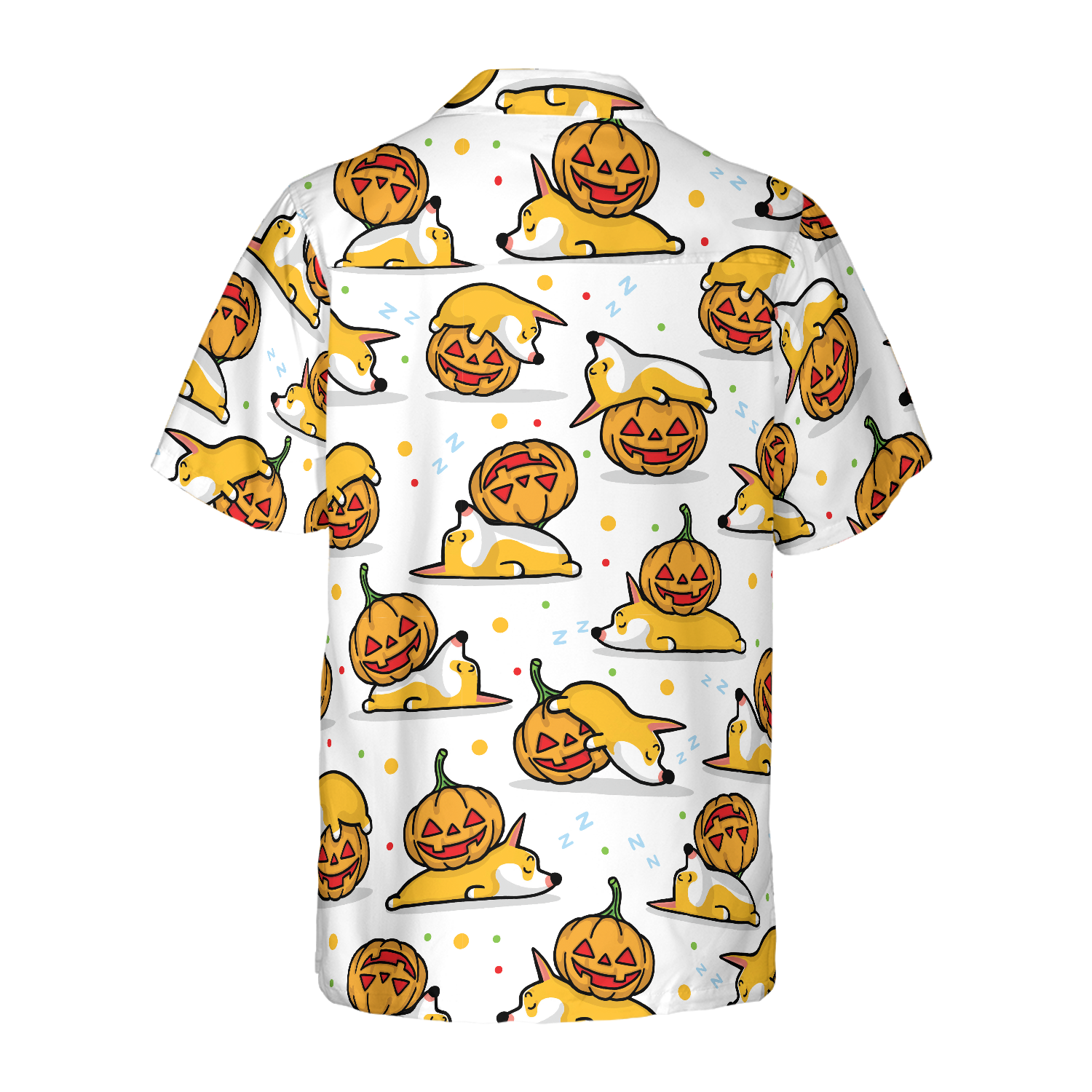 Sleeping Corgi & The Pumpkin Hawaiian Shirt