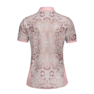 Rose Gold Leopard Print V2 Short Sleeve Women Polo Shirt