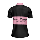 Breast Cancer Awareness Ribbon Short Sleeve Women Polo Shirt, Thoughtful Breast Cancer Survivor Shirt