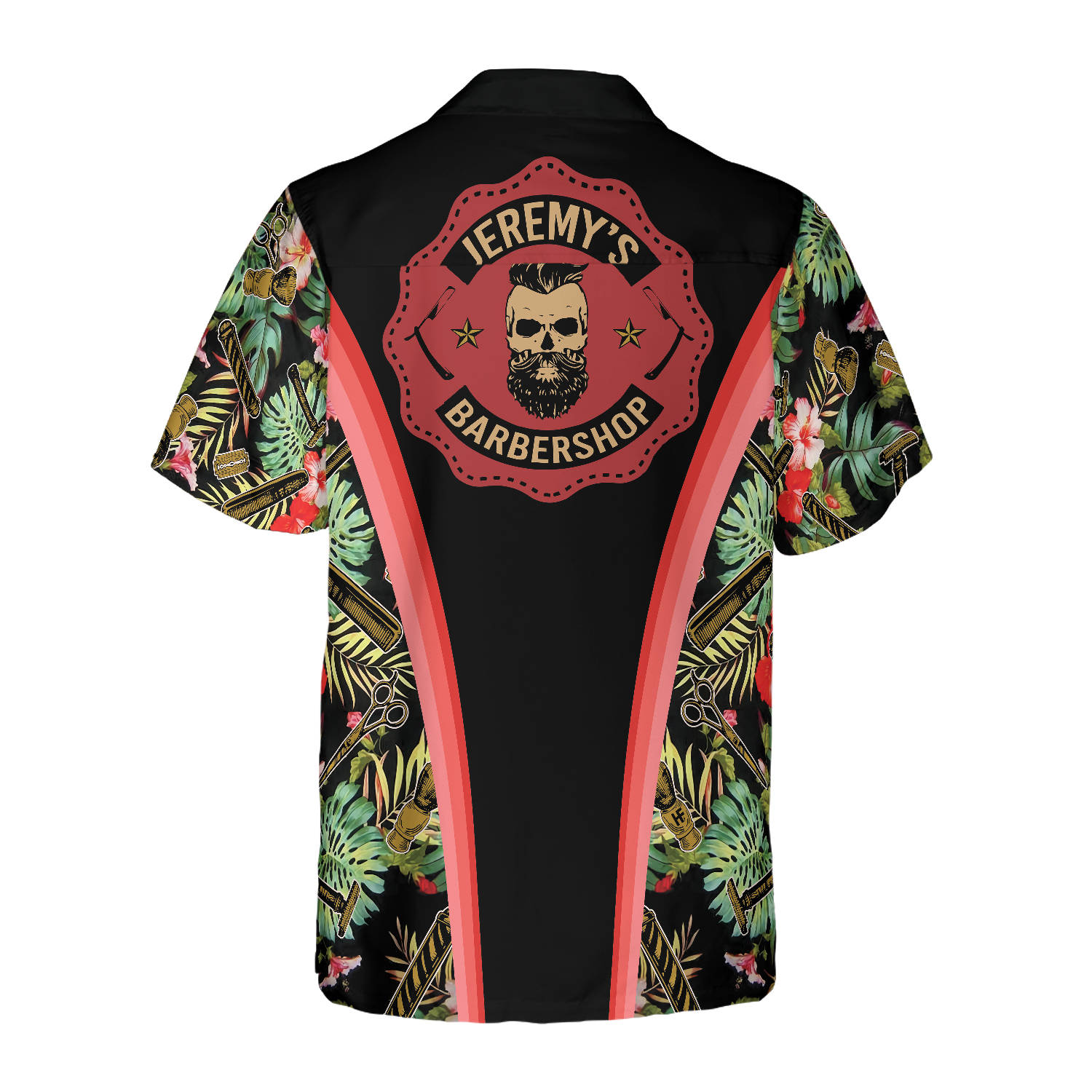Personalized Name Barber Tropical Custom Hawaiian Shirt