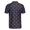 Seamless Pattern Sign Bitcoin Polo Shirt, Navy Blue And Gold Polo Shirt, Best Cryptocurrency Shirt For Men - Hyperfavor