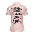 This Girl Runs On Jesus And Golf Short Sleeve Women Polo Shirt