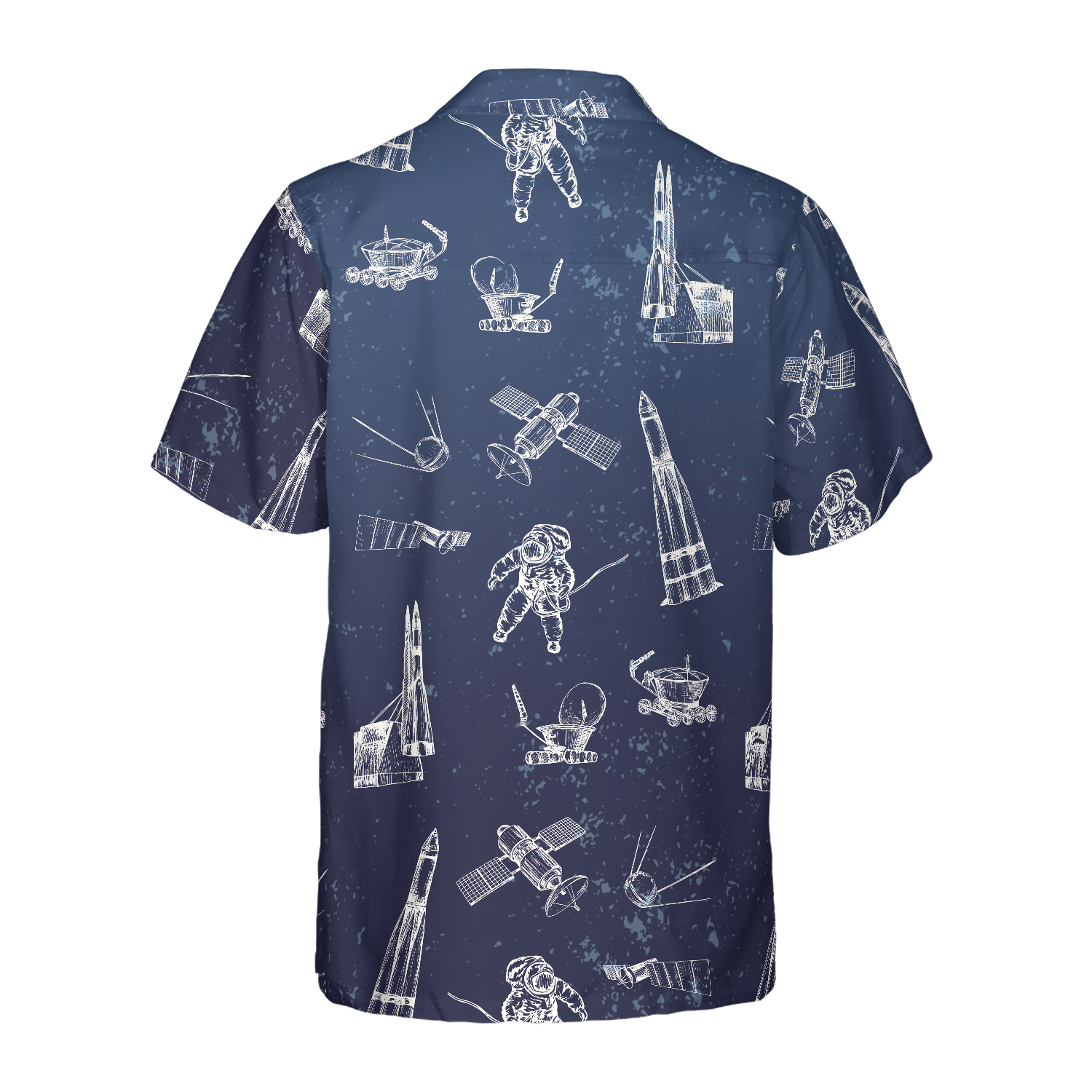 Spaceship And Spaceman Hawaiian Shirt