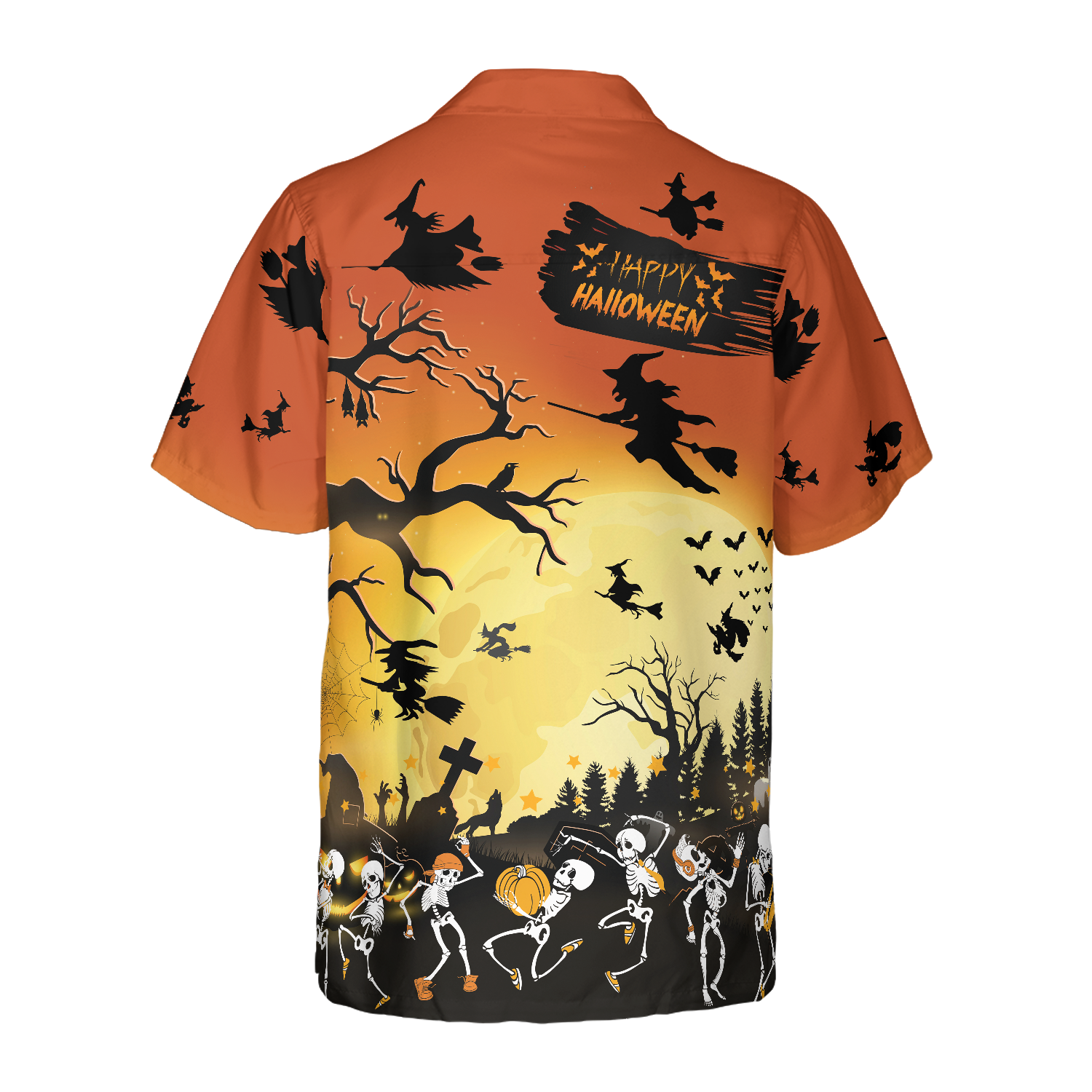 Dancing Skeletons Halloween Hawaiian Shirt, Skeleton Shirt For Men And Women