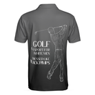 Golf Black Pimps Polo Shirt For Men, Funny White Men Golfing Polo Shirt