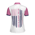 No One Fights Alone Breast Cancer Awareness Short Sleeve Women Polo Shirt, Breast Cancer Polo Shirt For Women