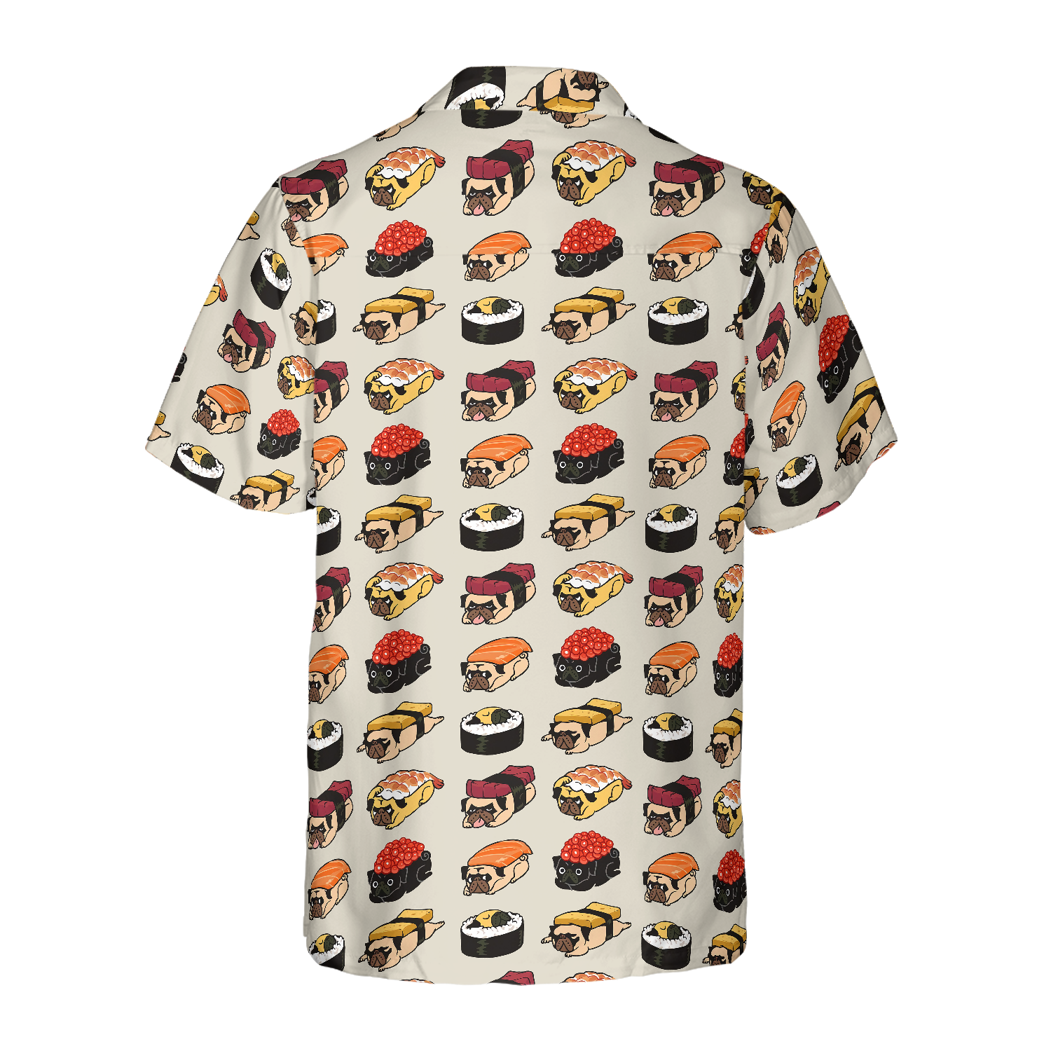 Sushi Pug Shirt For Men Hawaiian Shirt
