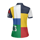 Color-Blocked Tennis Shirt Short Sleeve Women Polo Shirt