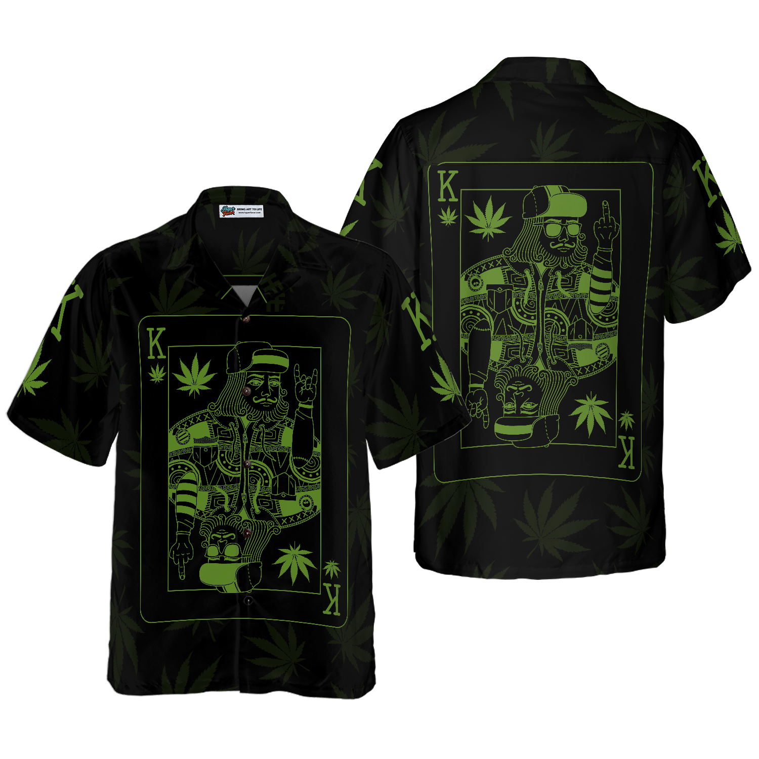 Dope Marijuana King Card Hawaiian Shirt