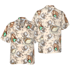 Coffee And Lazy Sloth Shirt For Men Hawaiian Shirt