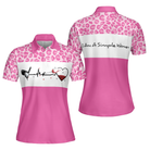 I Am A Simple Woman Golf Short Sleeve Women Polo Shirt, White And Pink Golf Shirt For Ladies, Gift For Wine Lovers
