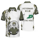 Veteran Fire In The Hole Polo Shirt, Veteran Themed Golfing Polo Shirt For Male Golfers, Argyle Shirt