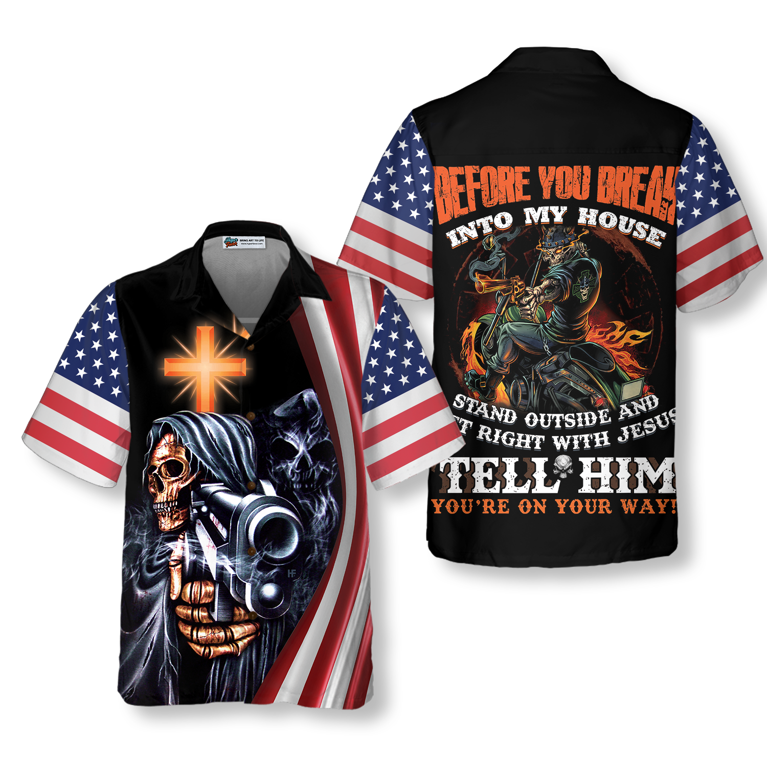 Gun And God Shirt For Men Hawaiian Shirt