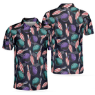 Bowling Is My Life Polo Shirt, American Flag Pattern Bowling Shirt For Men
