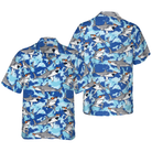 Tie Dye Sharks Wearing Sunglasses Hawaiian Shirt