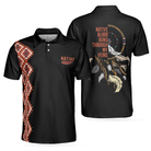 Native Blood Runs Through My Vein Men Polo Shirt, Cherokee Pattern Shirt For Male, Gift For American Lovers