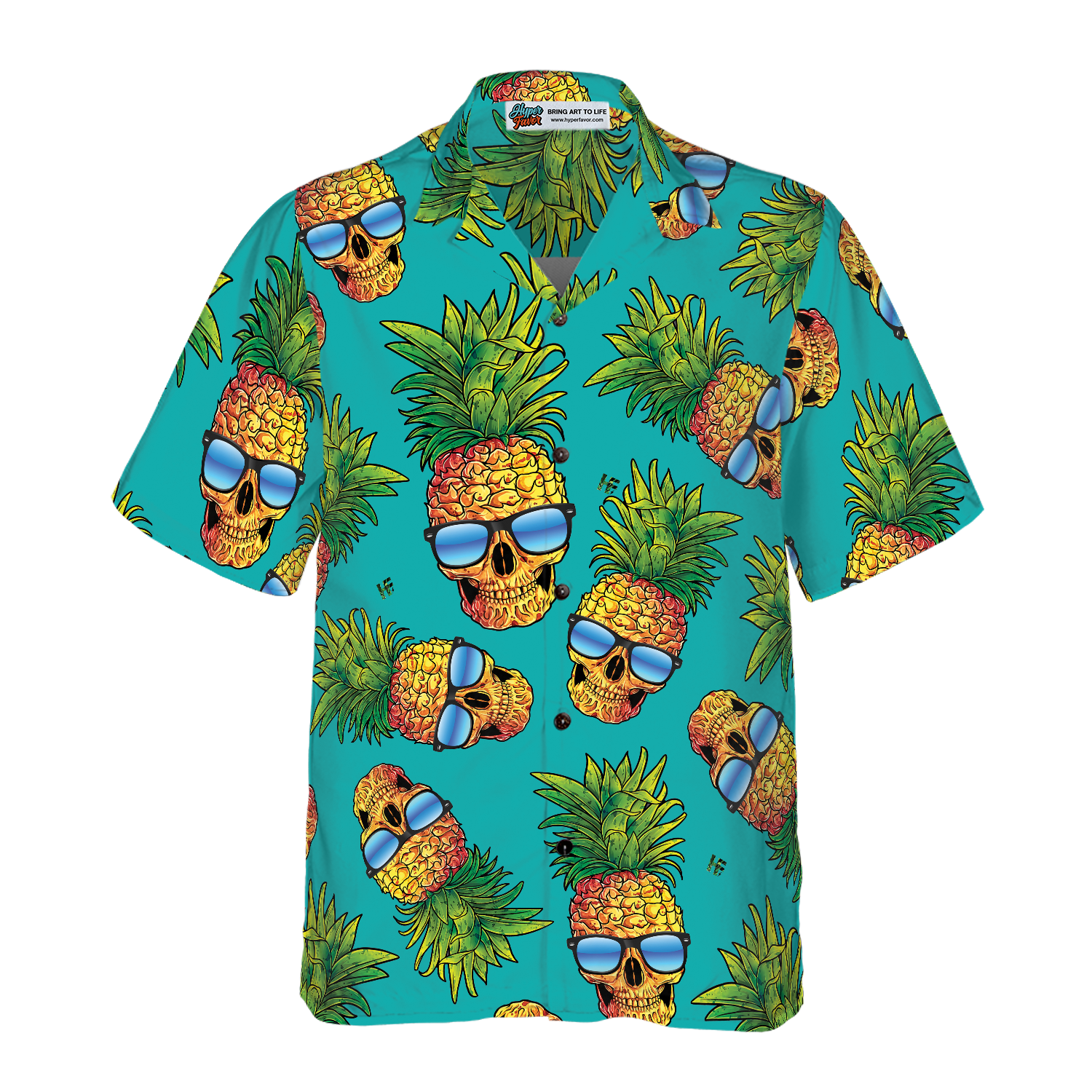 Pineapple Skull & The Tropical Leaves V2 Hawaiian Shirt