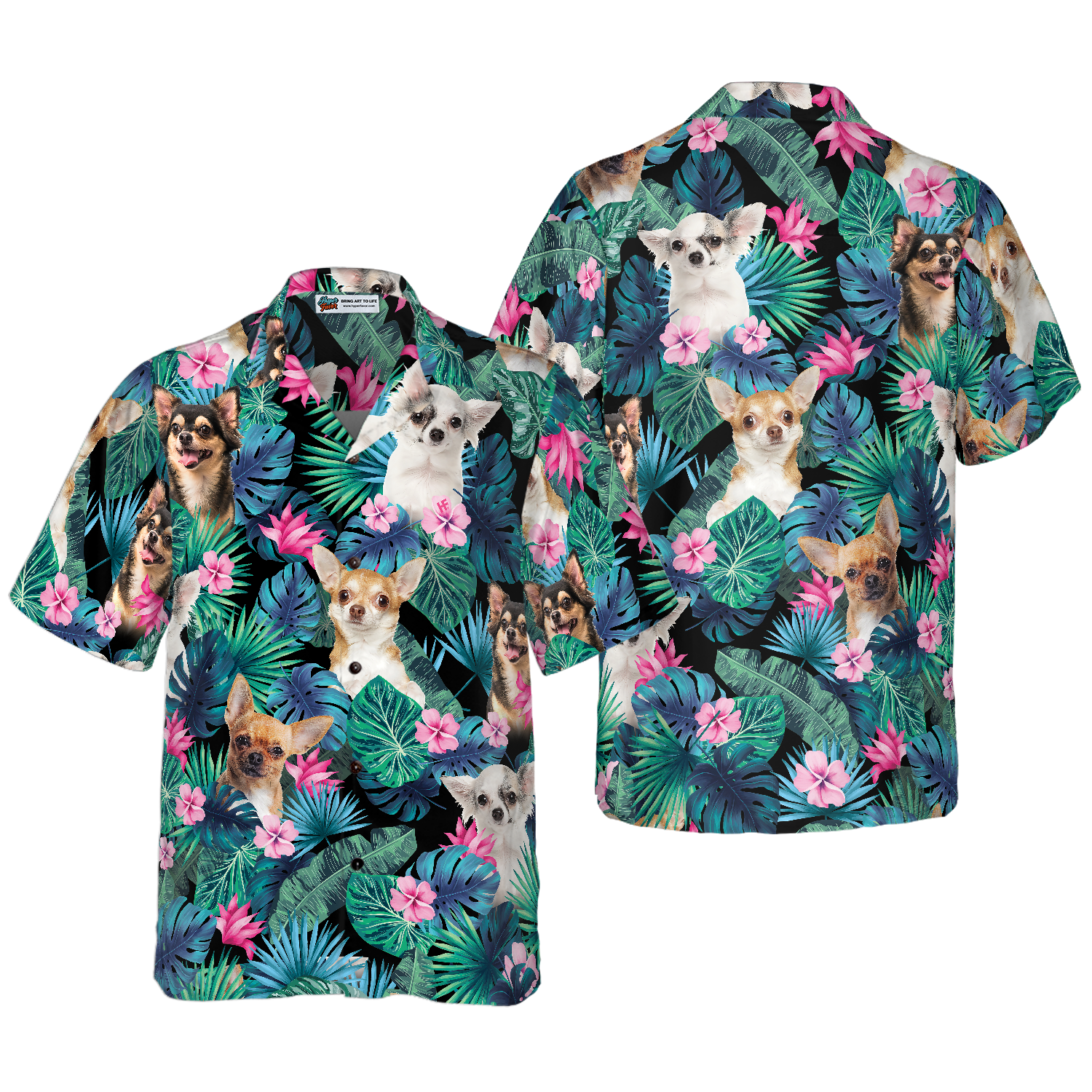 Tropical Chihuahua Dog Hawaiian Shirt