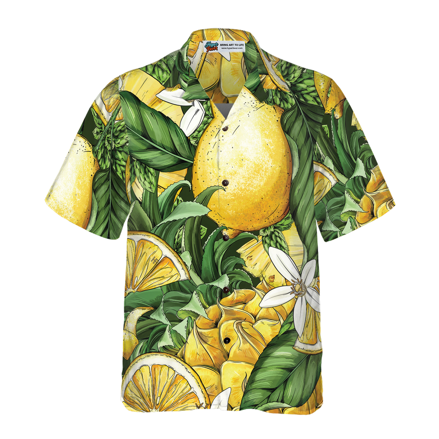 Luxury Summer Lemon & Pineapple Hawaiian Shirt