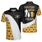 Golfing Without Beer Is Just Walking On The Grass Polo Shirt, Funny Golfing Shirt For Men, Golf Gift For Golfers