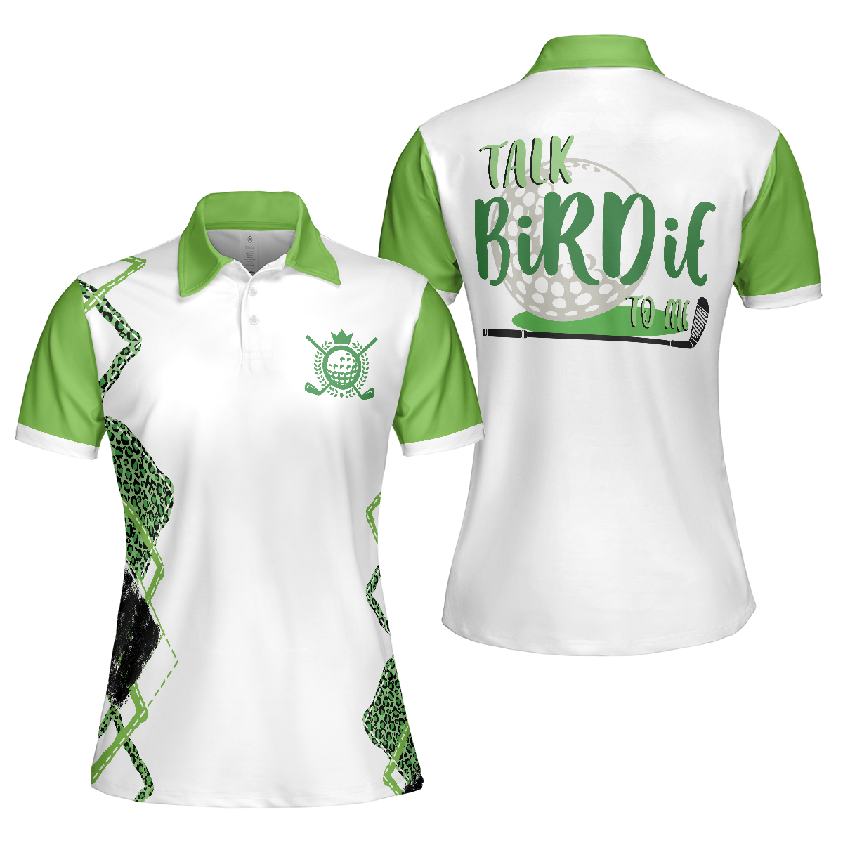 Talk Birdie To Me Golf Short Sleeve Women Polo Shirt