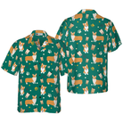 Corgi & Boba Tea Hawaiian Shirt