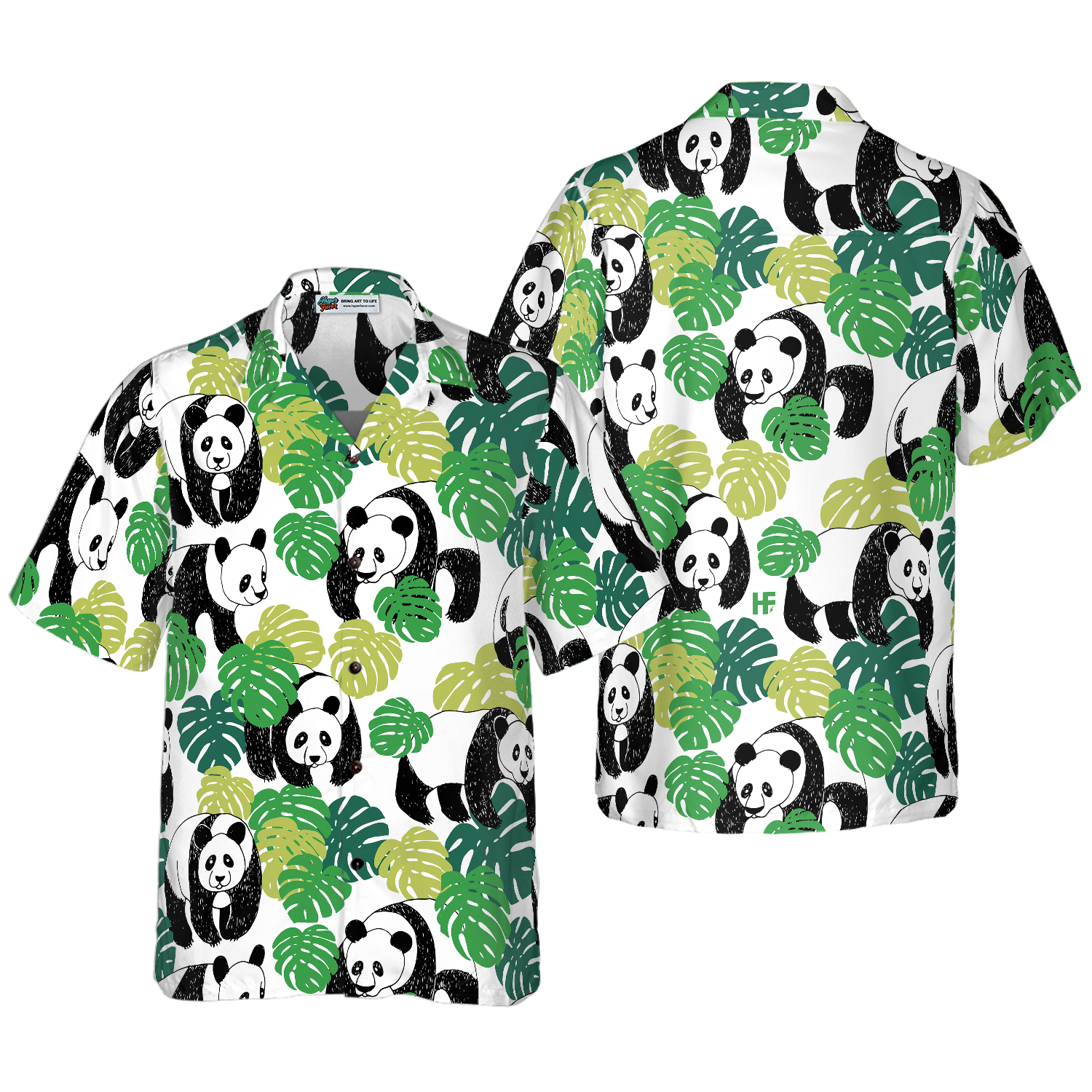 Panda Leaves Hawaiian Shirt