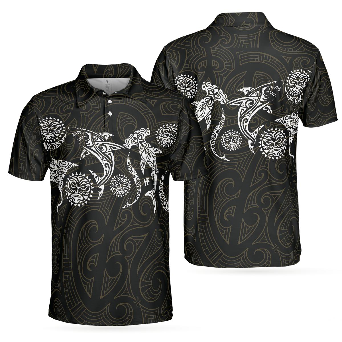 Elegant Polynesian Pattern Polo Shirt