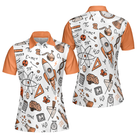 Physic Subject In Orange Short Sleeve Women Polo Shirt, Physic Shirt For Women, Gift For Physic Teachers