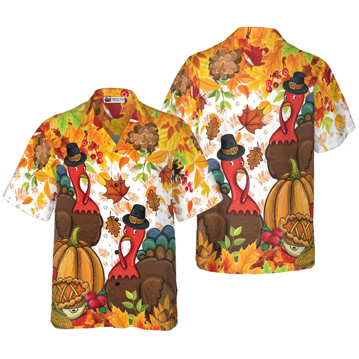 Colorful Festive Thanksgiving Hawaiian Shirt