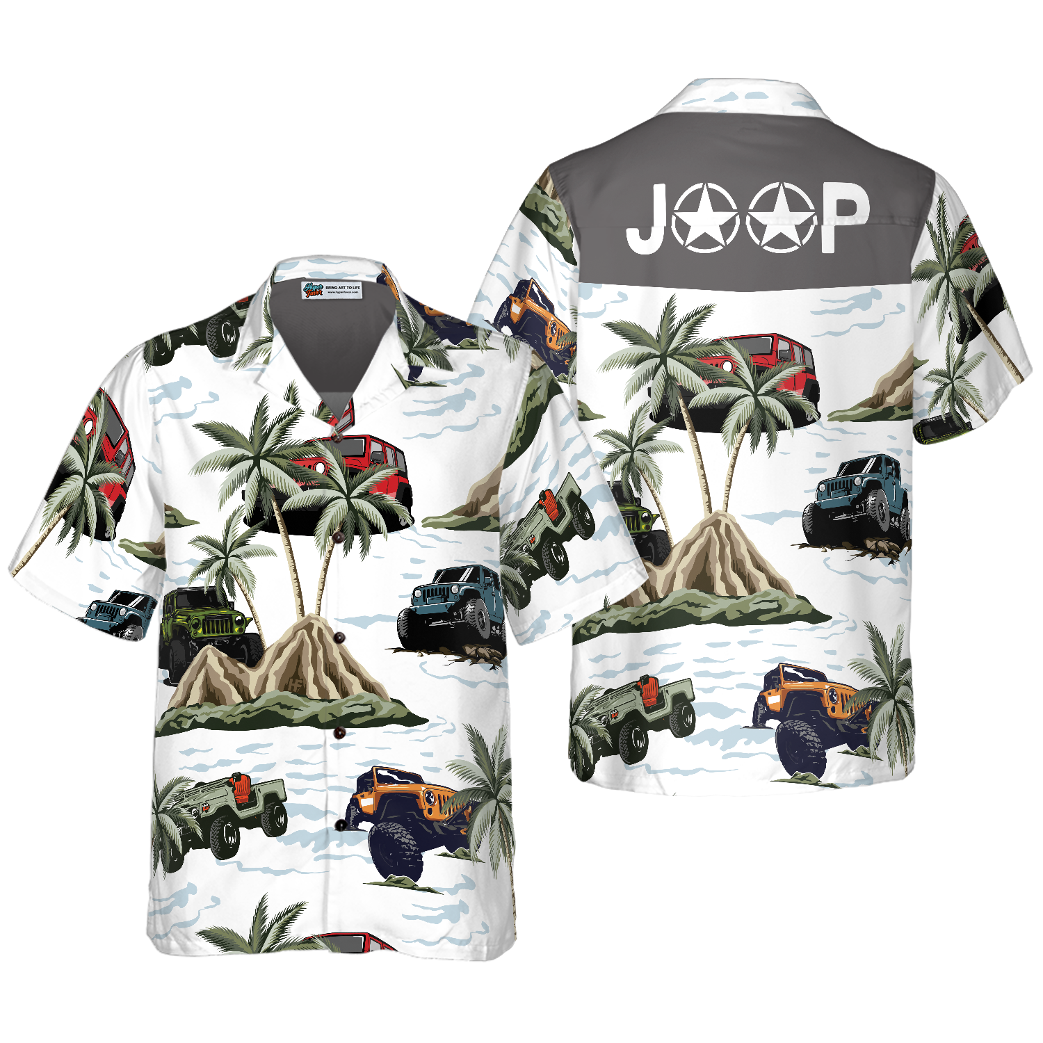 Jeep Car Palm Tree Hawaiian Shirt
