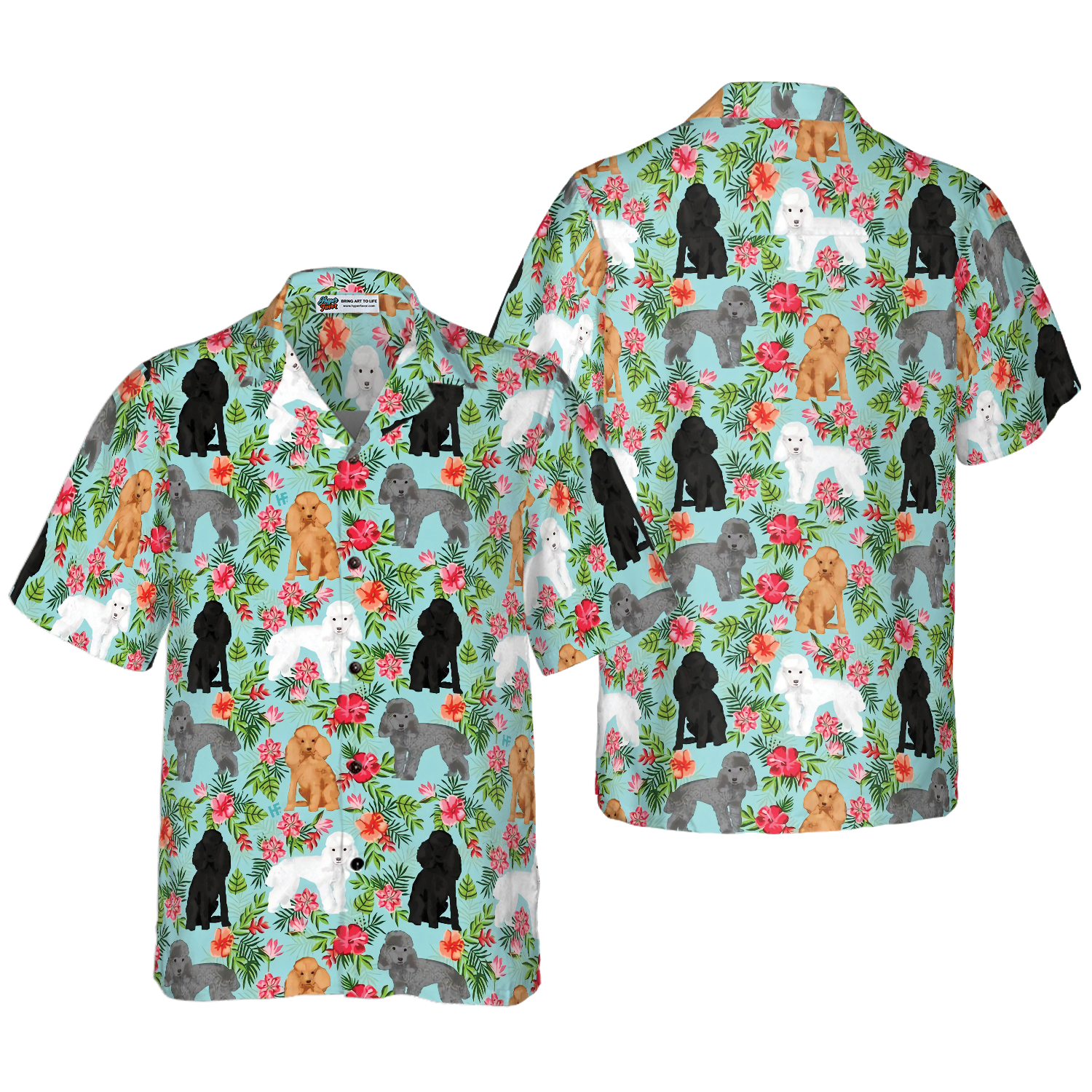 Hawaiian Poodle Shirt For Men Hawaiian Shirt