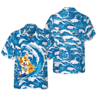 Corgi Surfing Dog Hawaiian Shirt