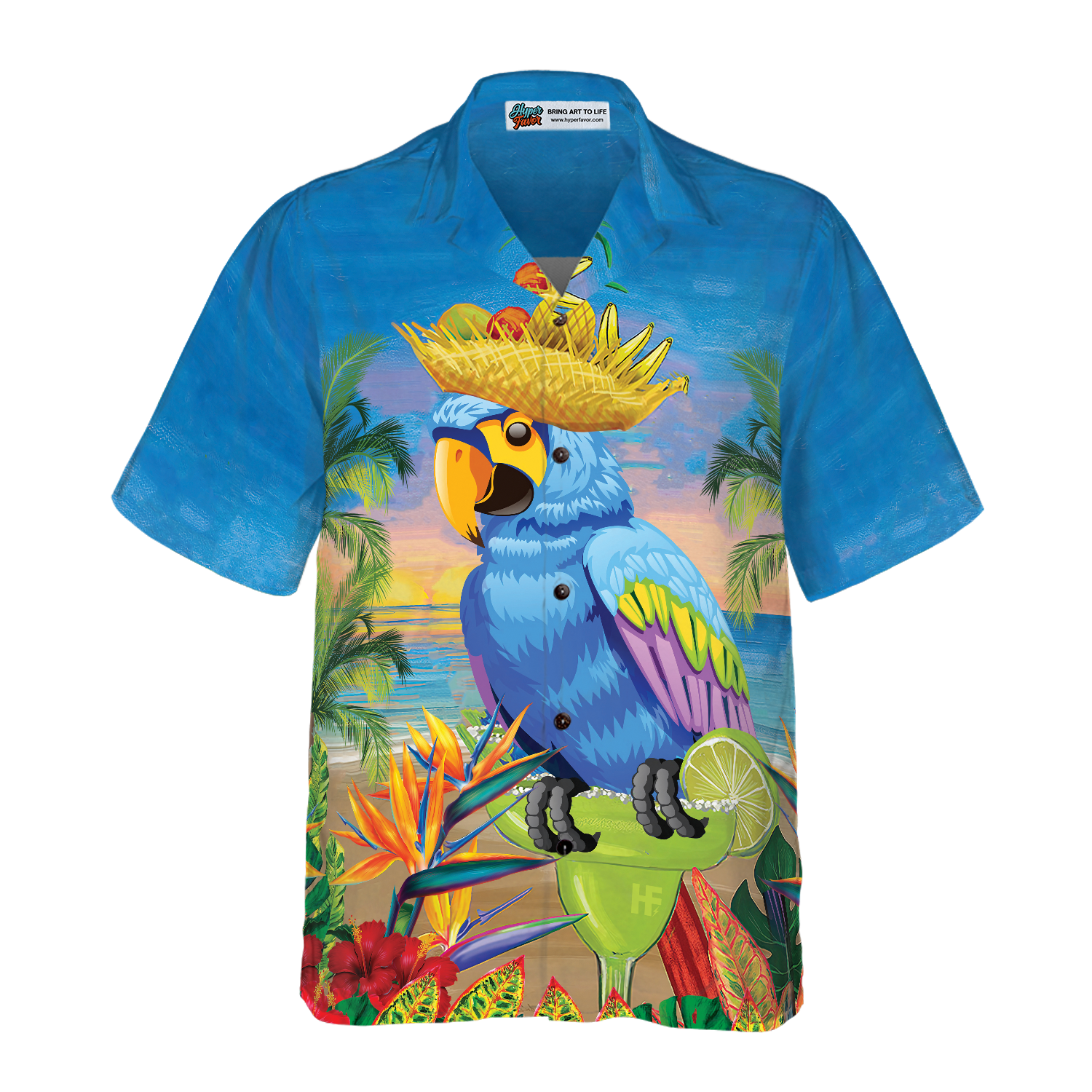 Summer Beach Parrot Hawaiian Shirt