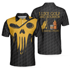 I Like Golf And Bourbon And Maybe Three People Golf Polo Shirt, Cool Golf Shirt Design For Men, Best Goft Gift Idea