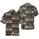 Halloween Eve Black Hawaiian Shirt For Men, Pumpkin Bat Crow Spider Web Skull Hawaiian Shirt