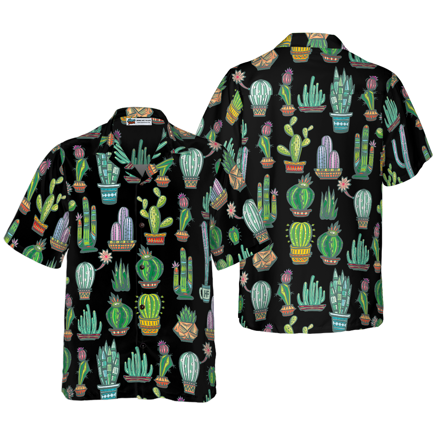 Cute Colorful Cactus Hawaiian Shirt