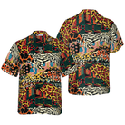 Traditional African Mixed Animal Skin Hawaiian Shirt