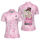 Unbreakable Breast Cancer Warrior Pink Breast Cancer Awareness Short Sleeve Women Polo Shirt