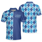 I Love It When My Wife Lets Me Go Golfing Men Polo Shirt, Seamless Pattern Husband Golf Shirt For Men