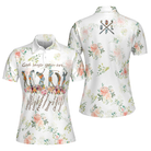 Golf Girl God Says You Are Short Sleeve Women Polo Shirt, Floral Golf Shirt For Ladies, Best Golf Gift For Women