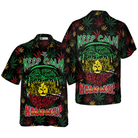 Marijuana Lion With Dreadlocks And Chillum Hawaiian Shirt
