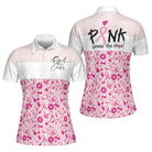 Pink Spread The Hope Find The Cure Breast Cancer Awareness Short Sleeve Women Polo Shirt, Pink Ribbon Shirt