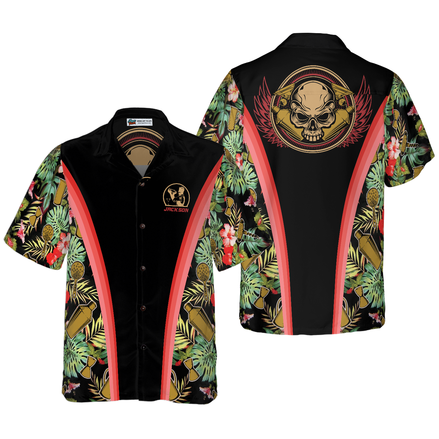Bartender Tropical Custom Hawaiian Shirt