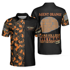 The War Is Over But The Battle Continues Agent Orange Dioxin Polo Shirt, American Flag Golf Shirt