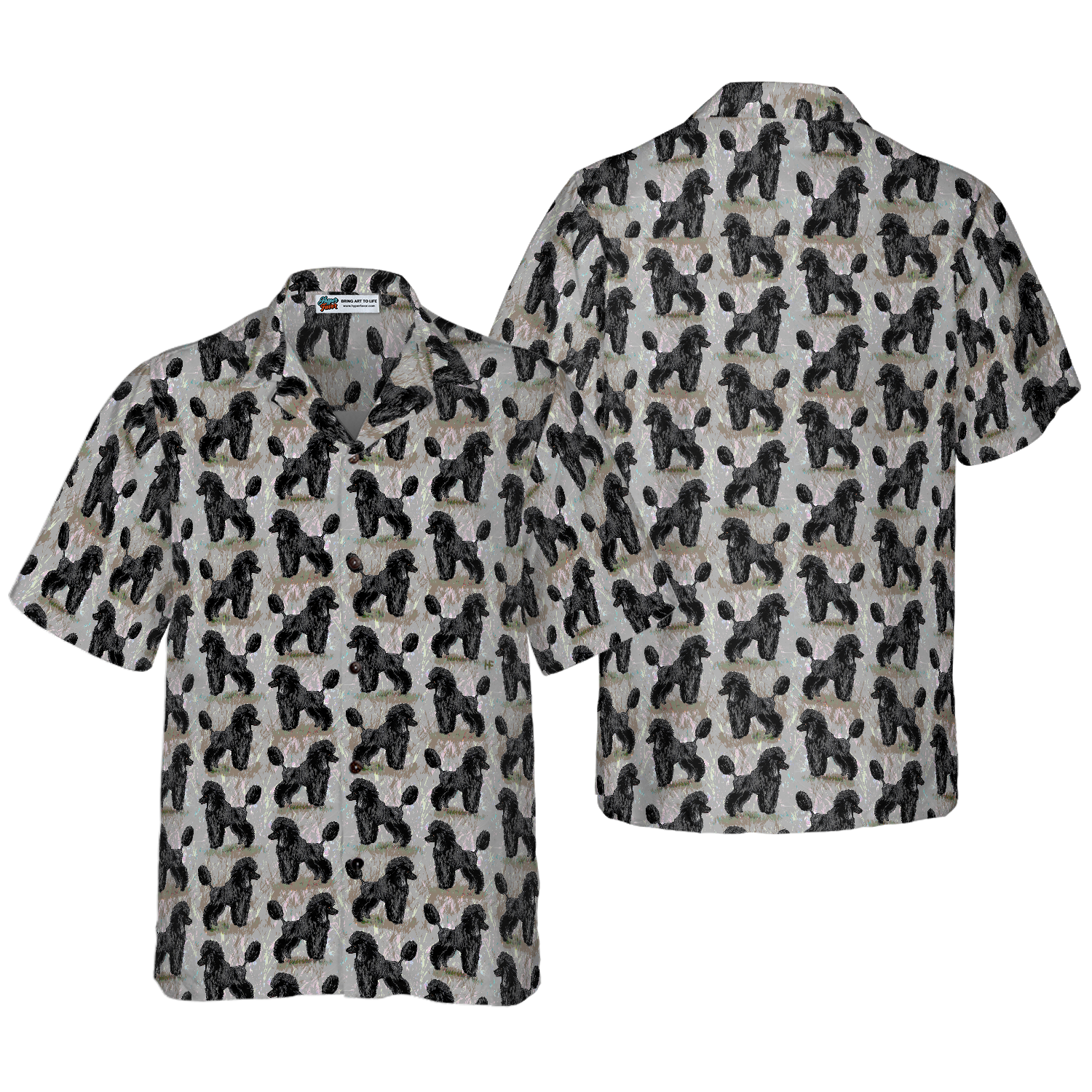 Black Poodles Shirt For Men Hawaiian Shirt