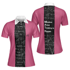 Mistakes Allow Thinking To Happen Math Short Sleeve Women Polo Shirt, Funny Teacher Shirt For Women