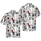 Barbershop Haircut & Shave Tools Hawaiian Shirt