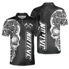 Aged And Worn Haida Native Skull Native American Polo Shirt, Mandala Skull Native American Shirt For Men